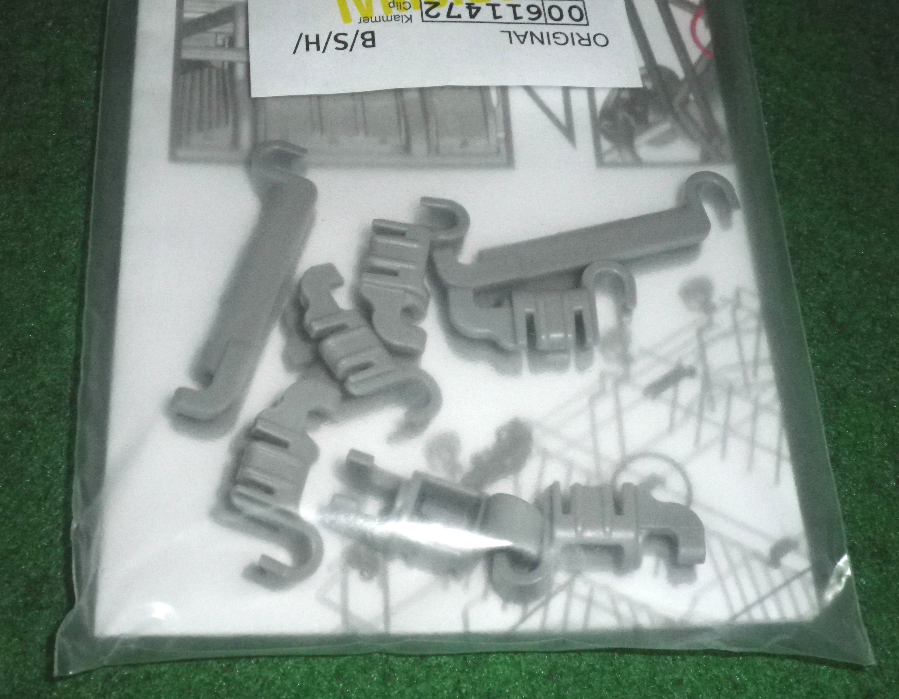 Bosch Dishwasher Lower Basket Rack Replacement Clips - 8 Pieces per Packet, Part # 611472