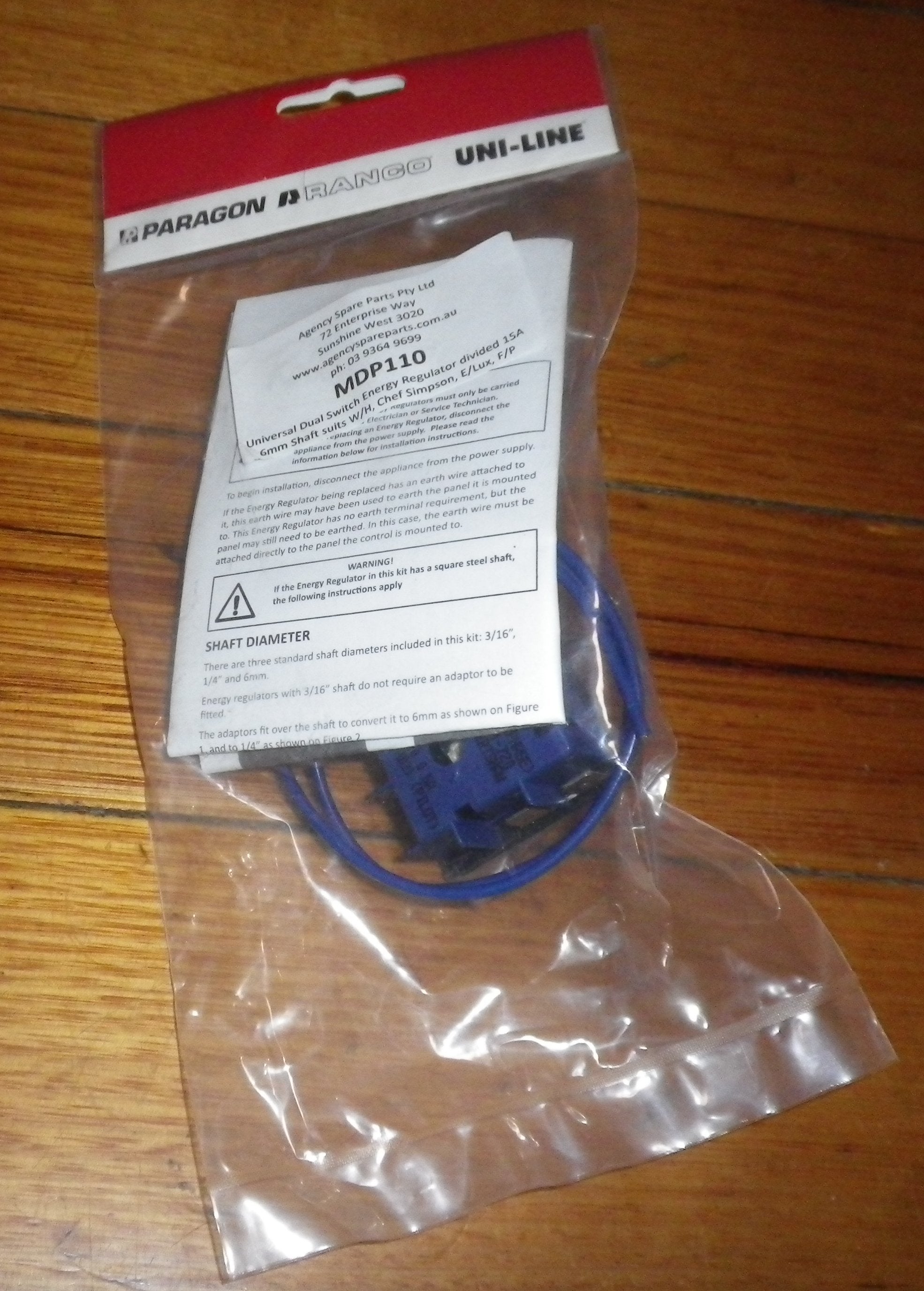 Universal Dual Simmerstat Control for Stoves and Cooktops - Model MDP-110-EAC, Part # MDP110K