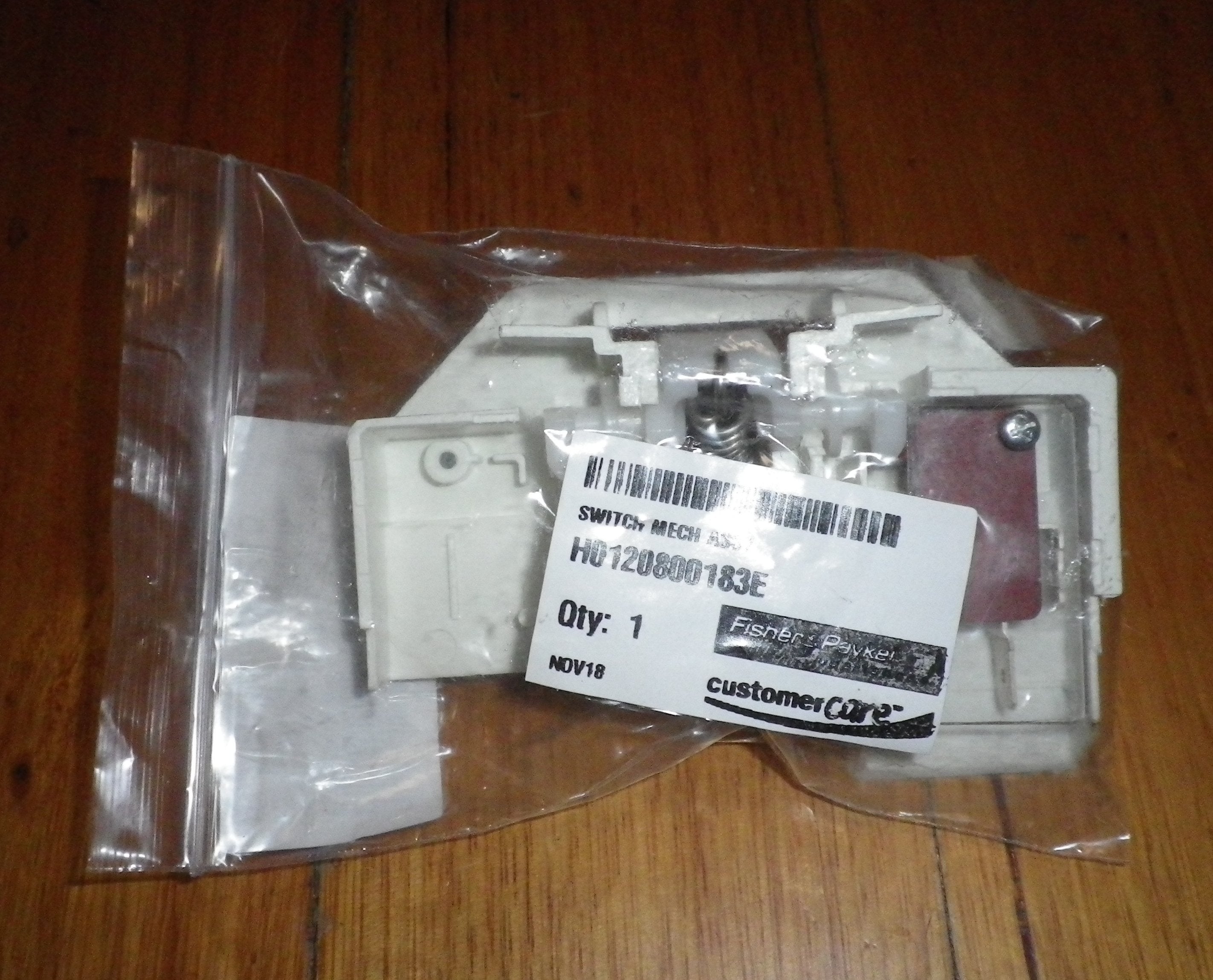 Fisher & Paykel DW60CC/CE Dishwasher Door Latch and Switch Assembly Replacement Part # H0120800183C (Same as H0120800183E)