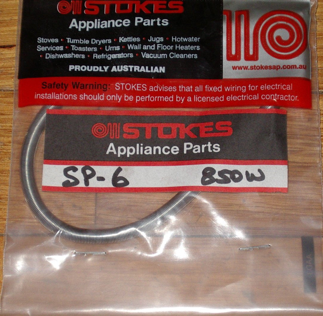 850 Watt, 240 Volt Silica Tube Spiral Heater Element - Part No. SP6