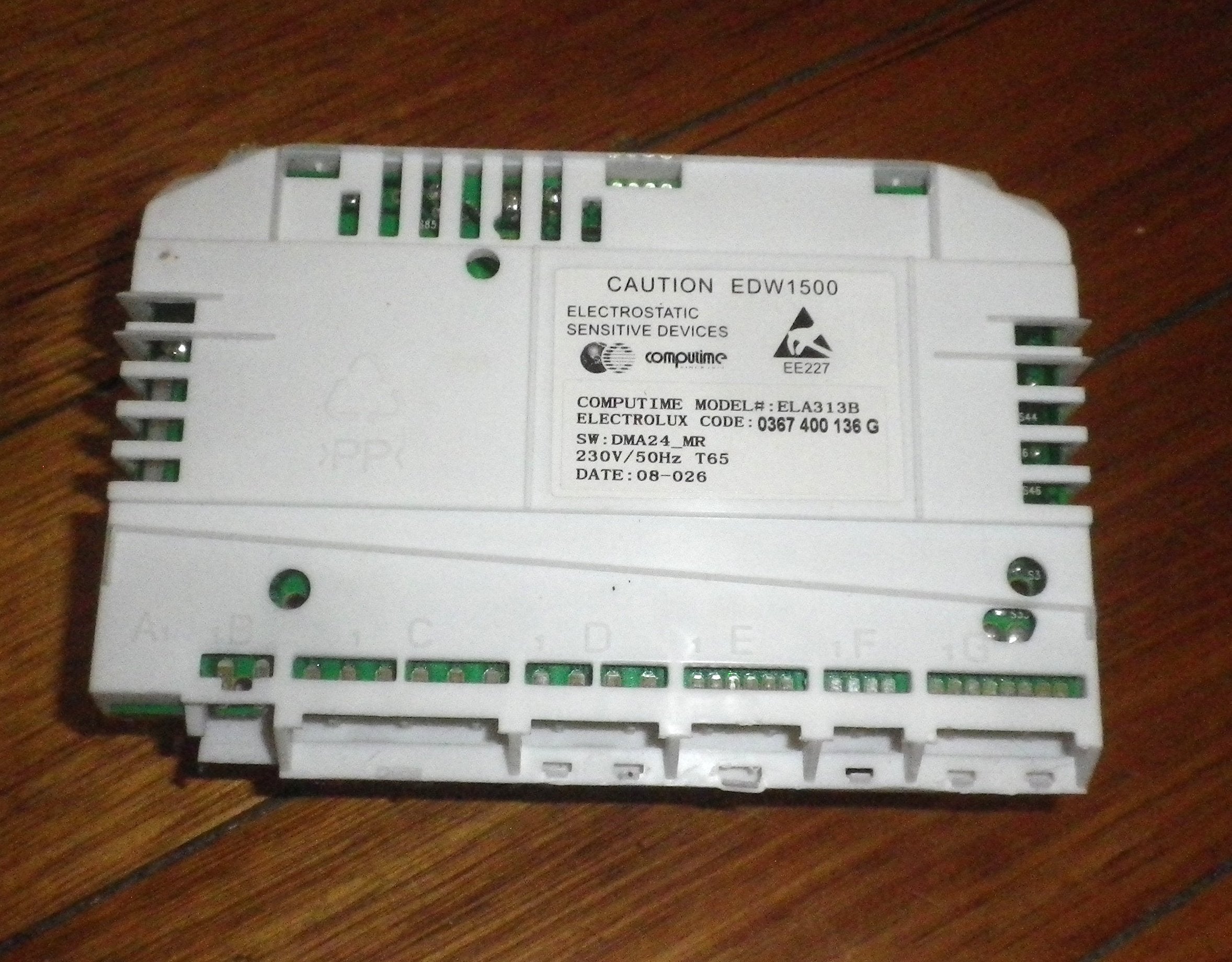Genuine Electrolux Dishlex DX403SB, DX403WB, DX403IWB Dishwasher Control Module #0367400142