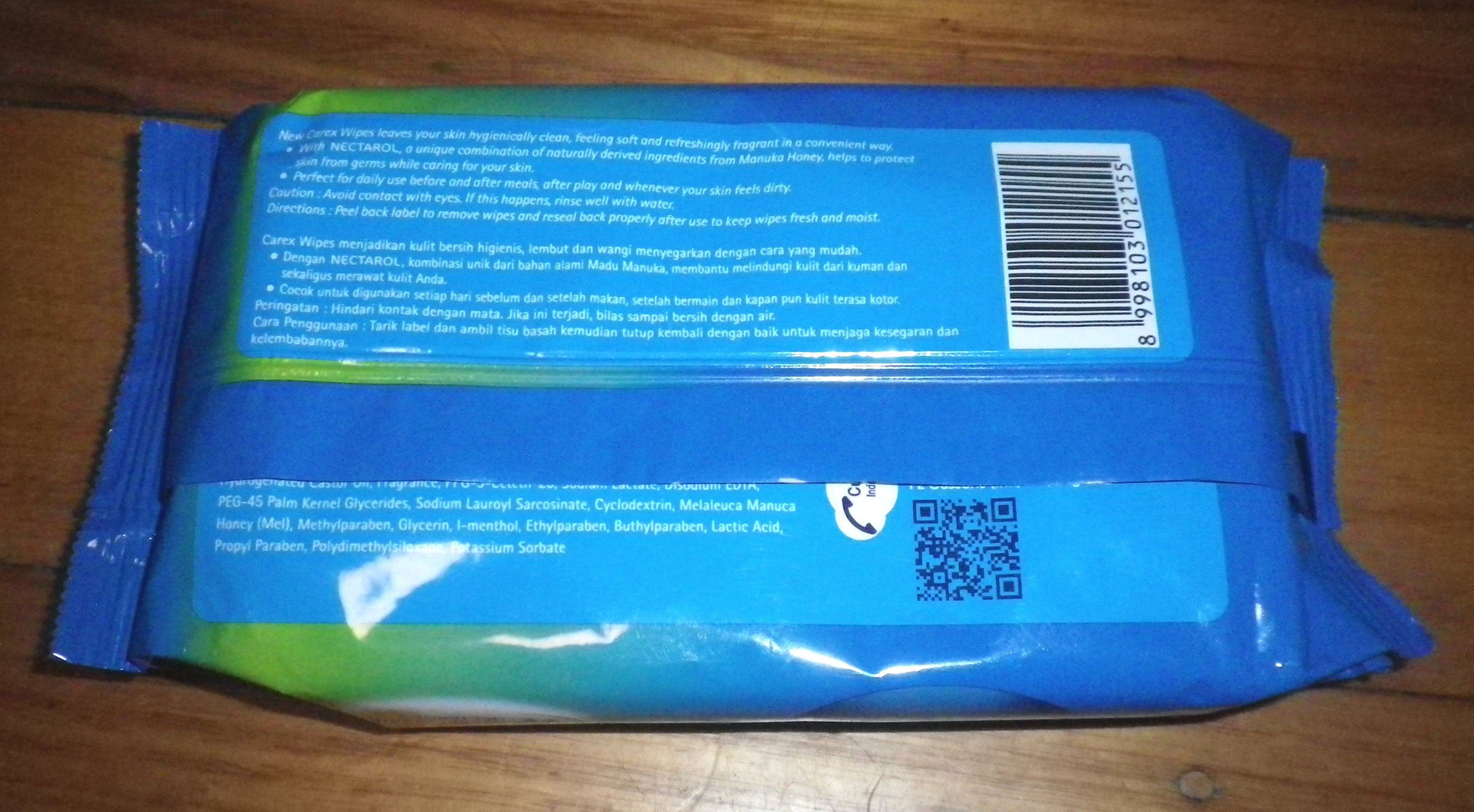 Cussons Carex Natural Antibacterial Refreshing Soft Hand, Body and Face Wipes - Pack of 50 Pieces (# WIPE-2214)