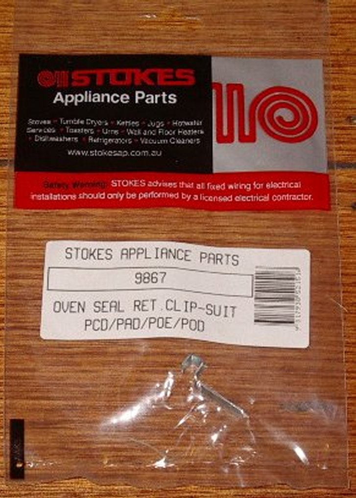 Westinghouse Oven Door Seal Retaining Clips - Part #445311, 9867