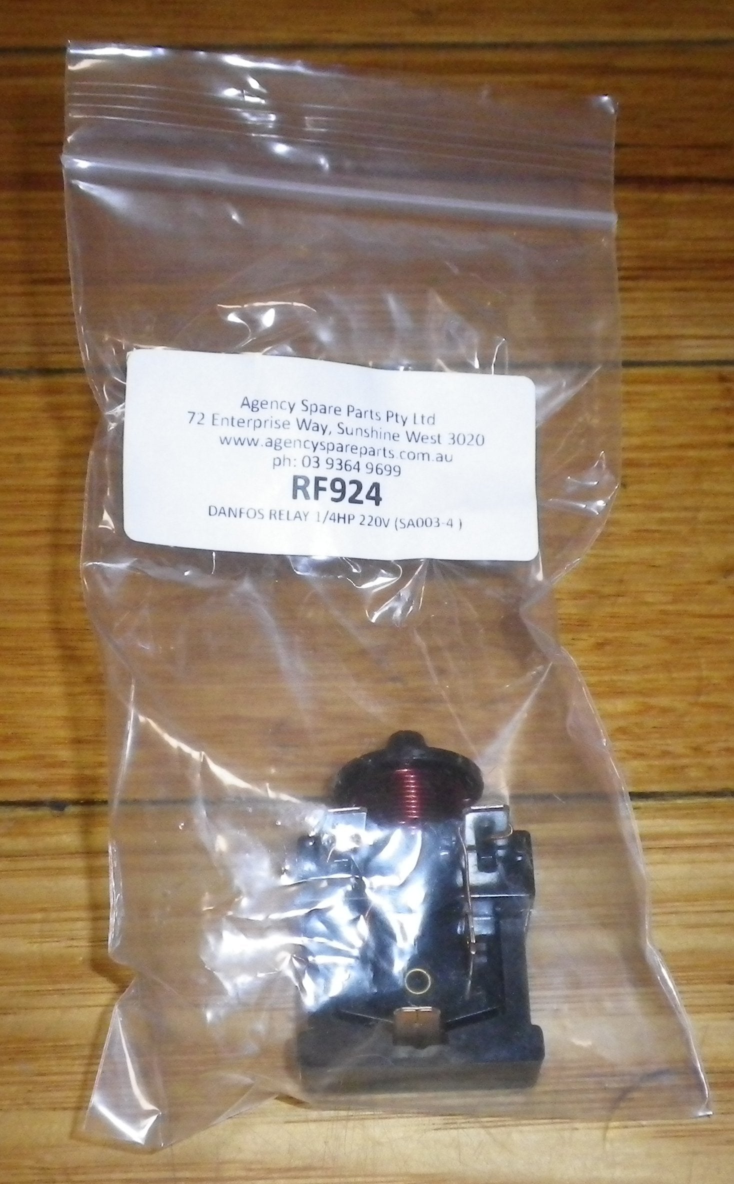 1/4HP 220VAC Compatible Start Relay for Danfoss Fridge Compressors - Part # RF924