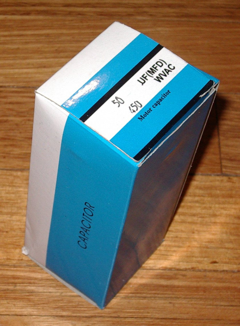 High - Quality 50 Microfarad 450 - Volt Plastic Motor Start and Run Capacitor, Part # CAP050R