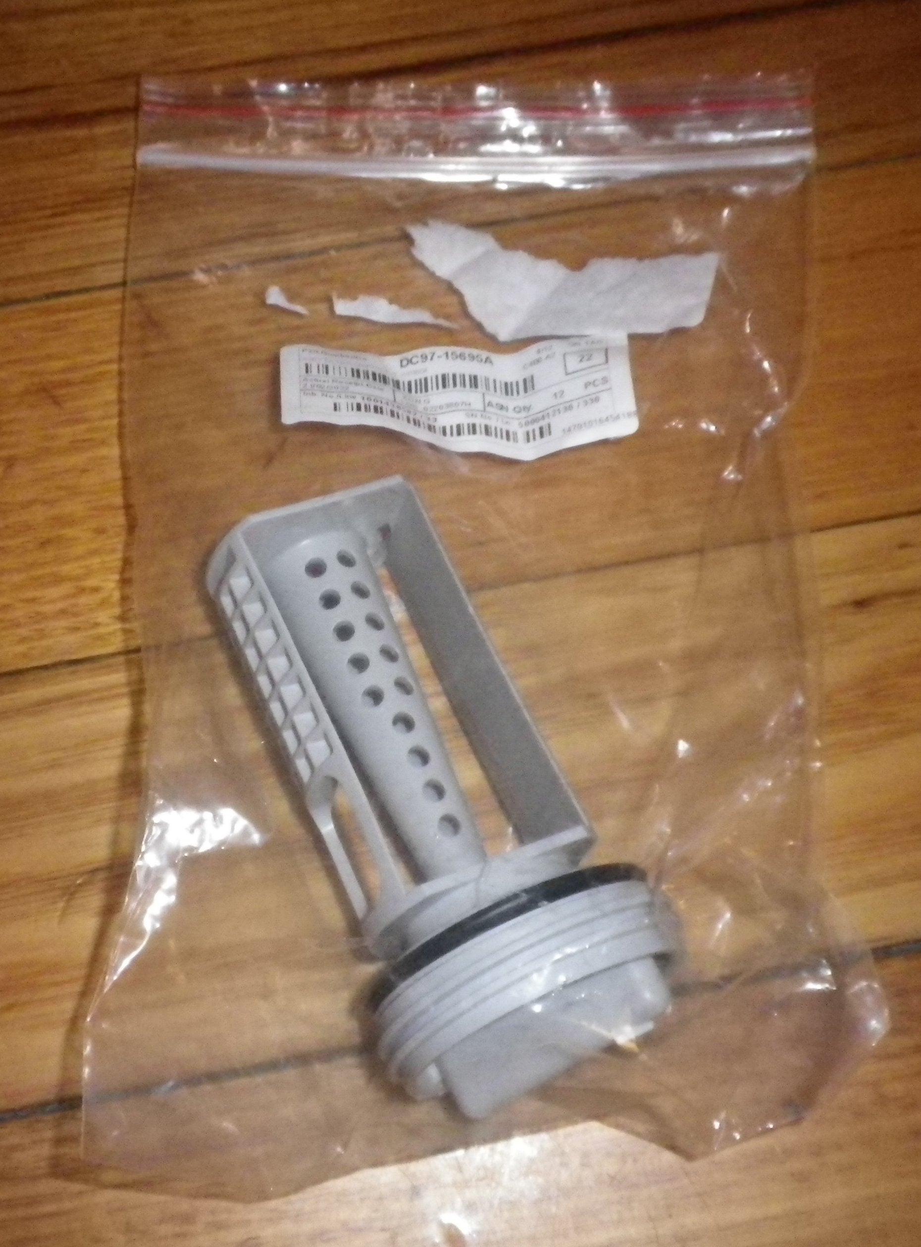Samsung Washer Genuine Lint Filter Button Trap Insert - Part # DC97-15695A