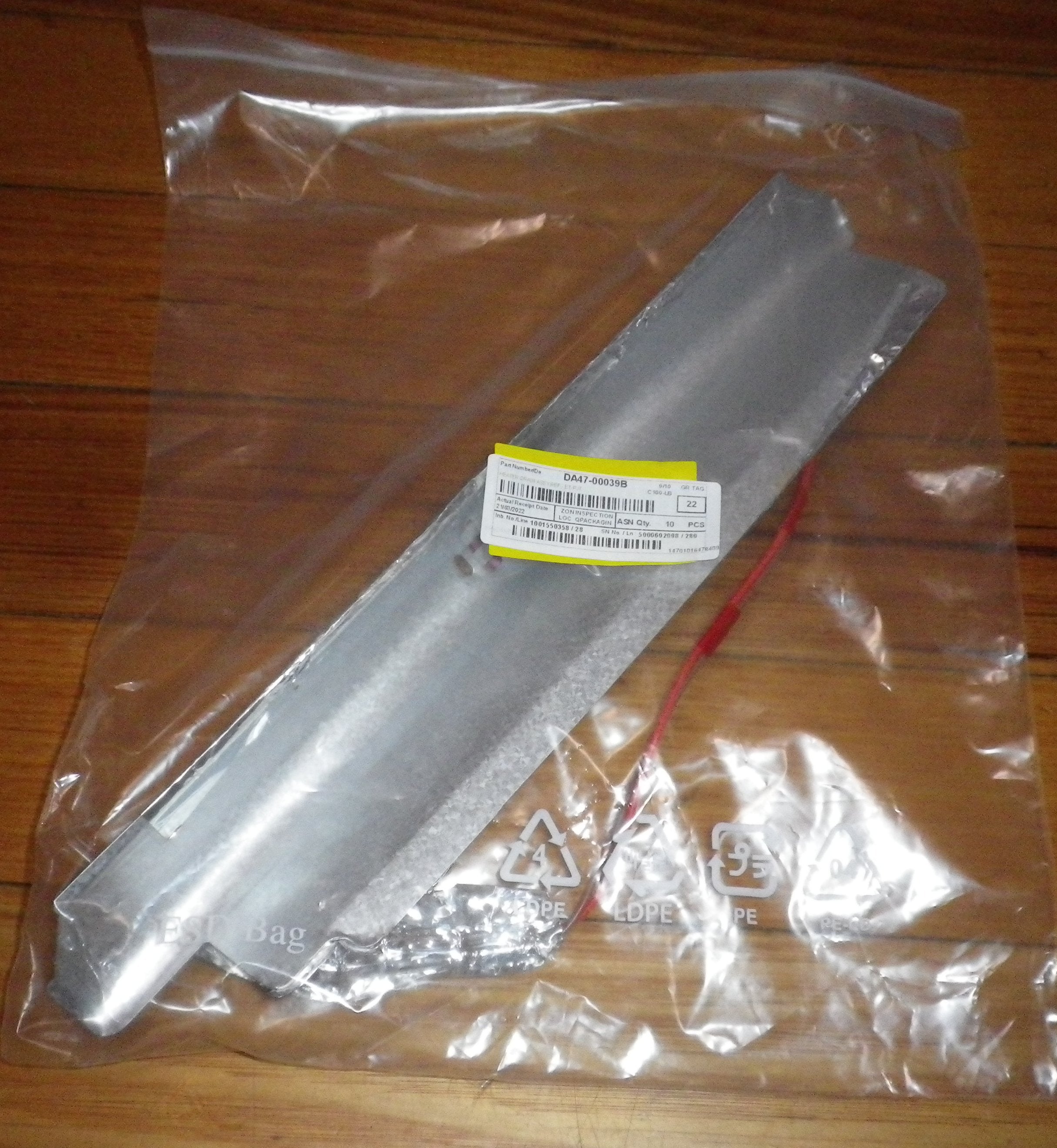 Samsung Aluminium Drain Heater Element for Frost Free Fridges - Part # DA47 - 00039B