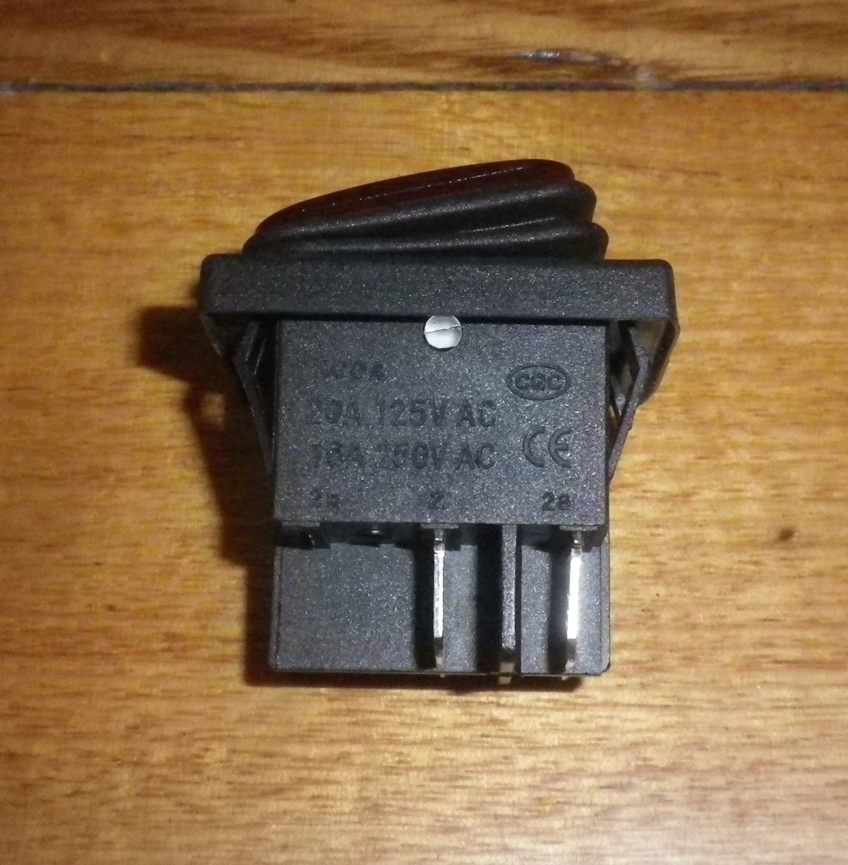 Universal Red Illuminated DPST Mains Rocker Switch with Rubber Boot - A310C