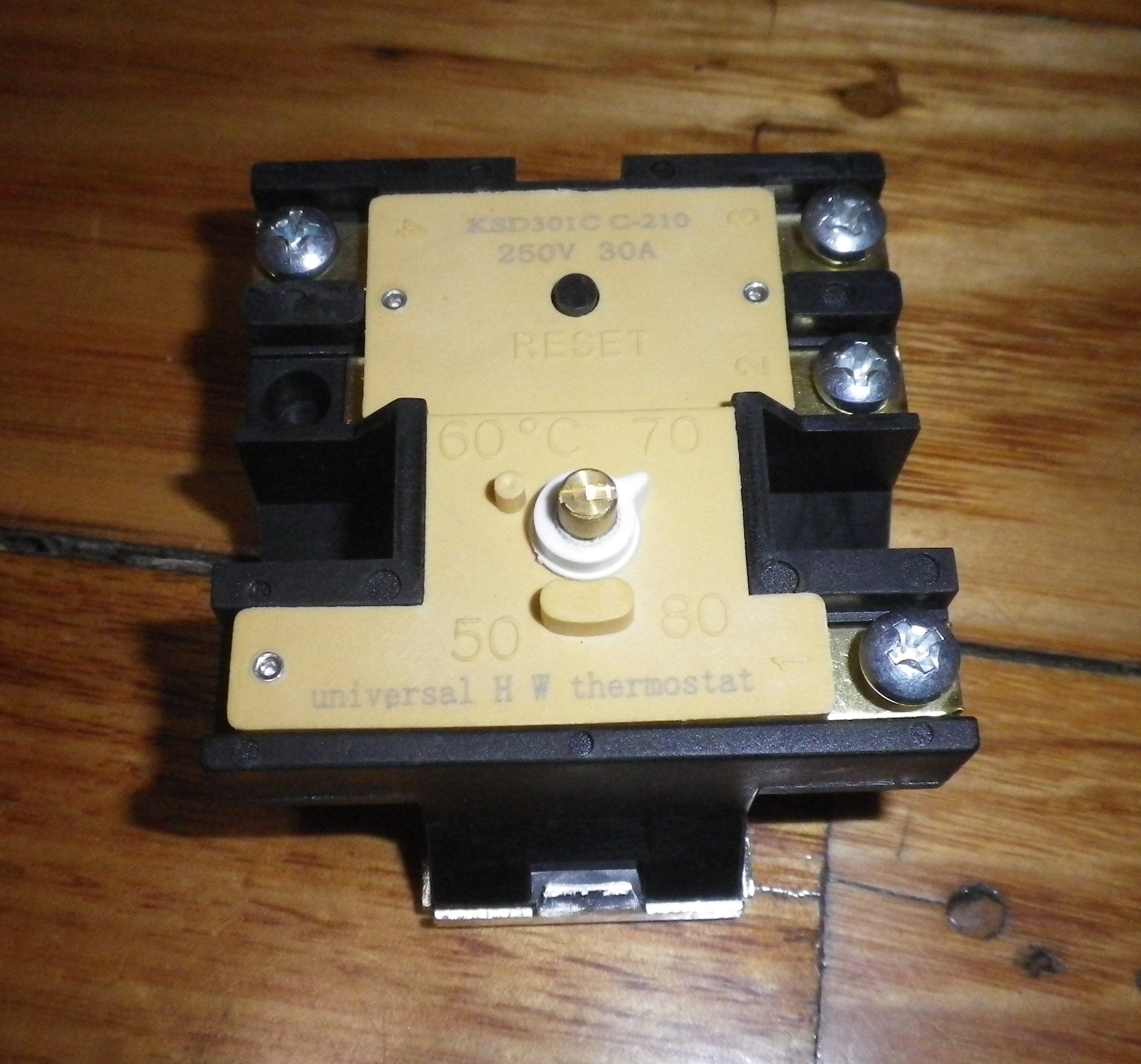 60 - 80 Degrees C Universal Adjustable Electric Hot Water Thermostat - Part # W1M2B