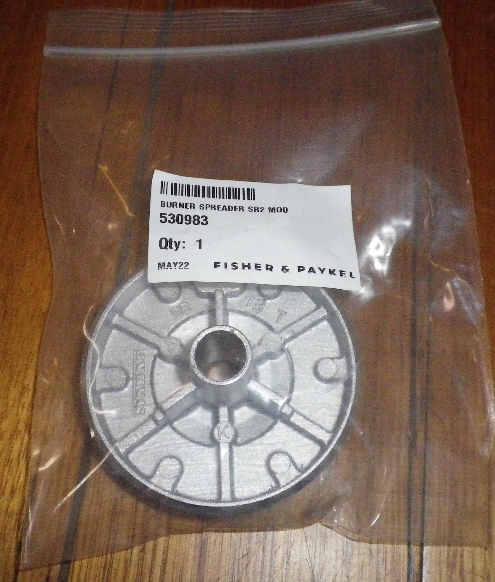 Fisher & Paykel 69mm Medium Gas Stove Burner/Distributor - Part No. FP530983