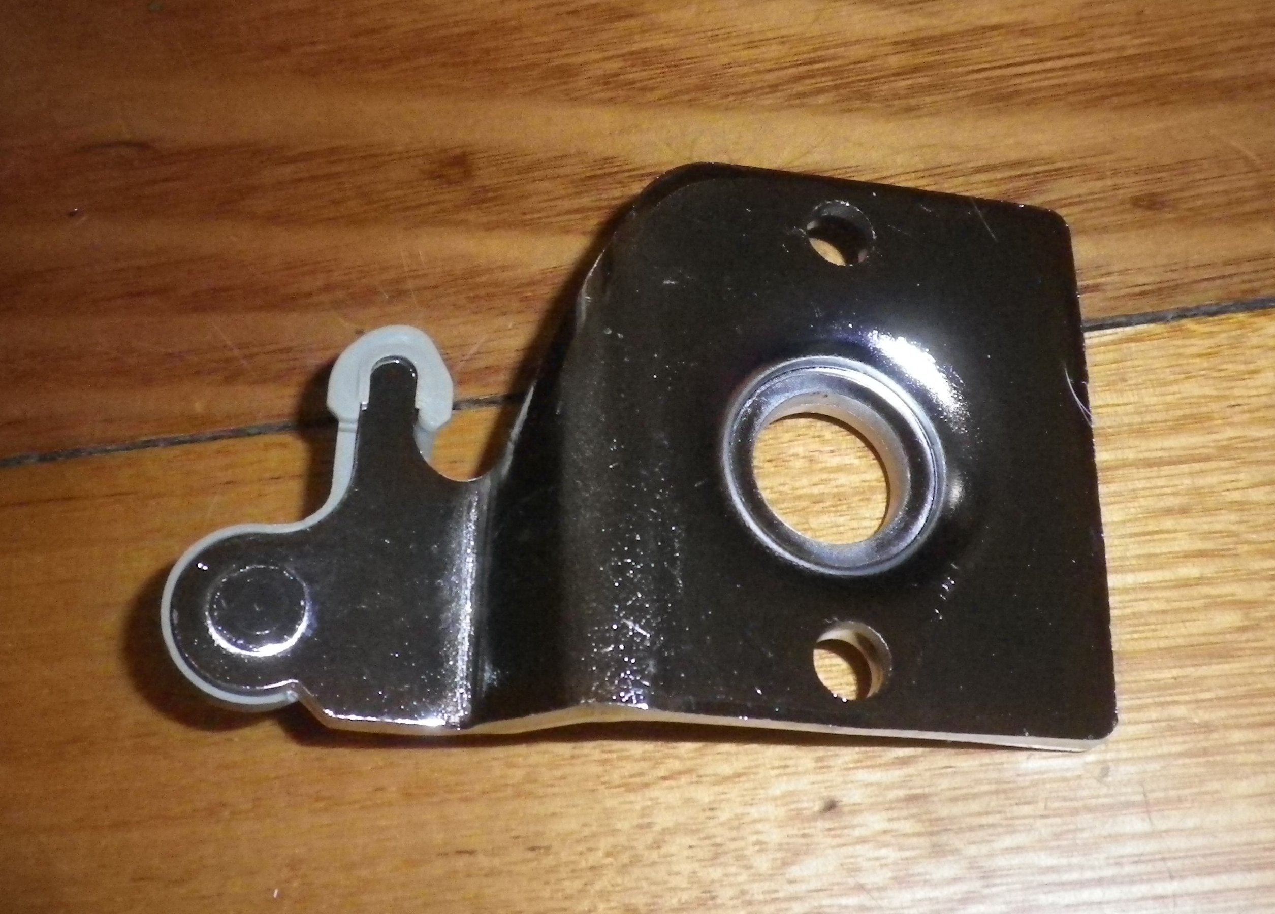 Fisher & Paykel Refrigerator Grey Left-Handed Door Hinge Base and Closing Cap Component - Part Number FP818612P