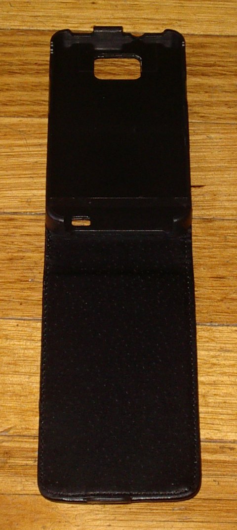 Premium Hard Leather Flip Open Wallet Case for Samsung Galaxy S2 - Model ALC6456