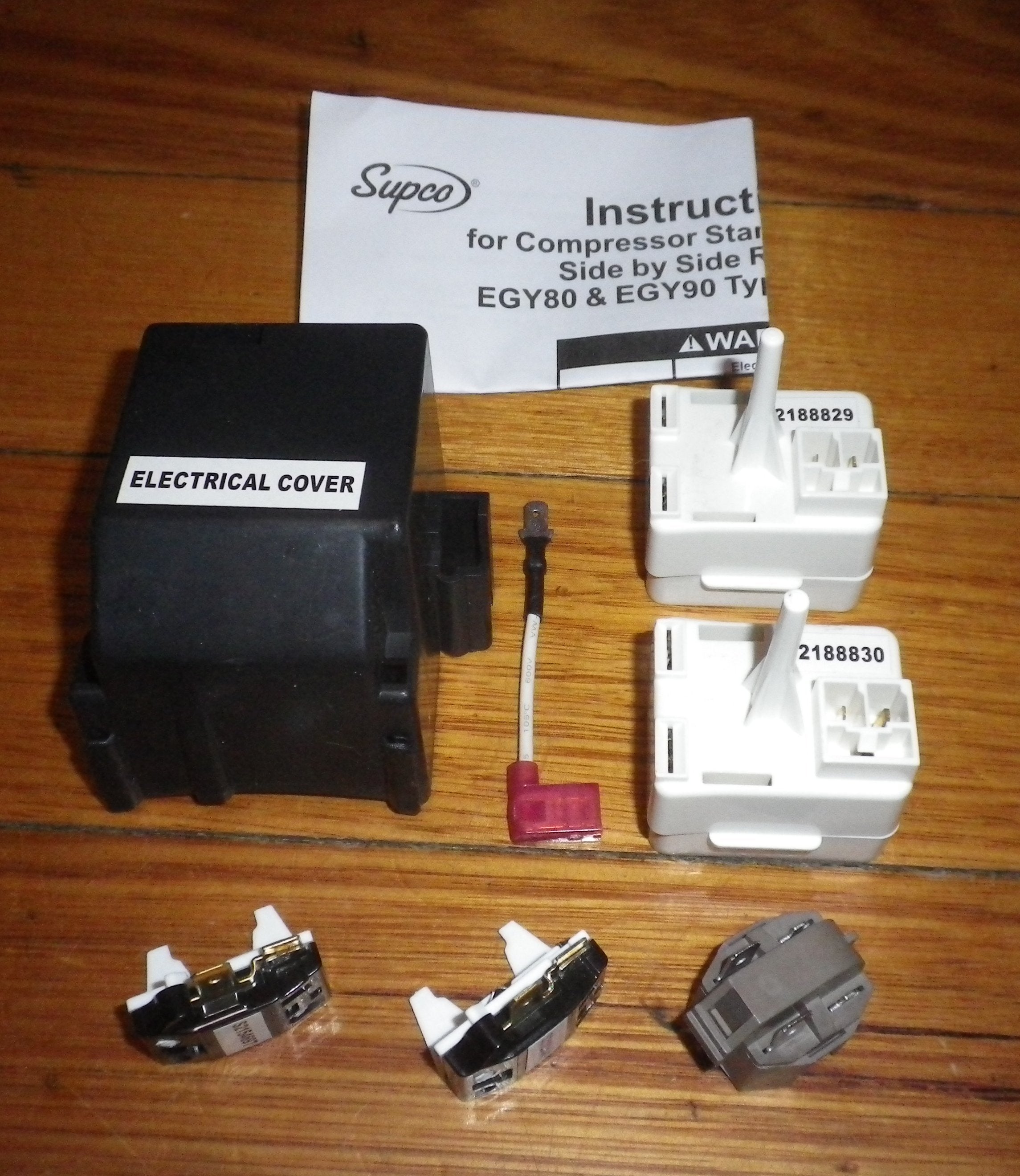 Supco Compatible Refrigerator Compressor PTC Relay and Overload Kit for Whirlpool, Amana, and Maytag Appliances - Part # 8201786