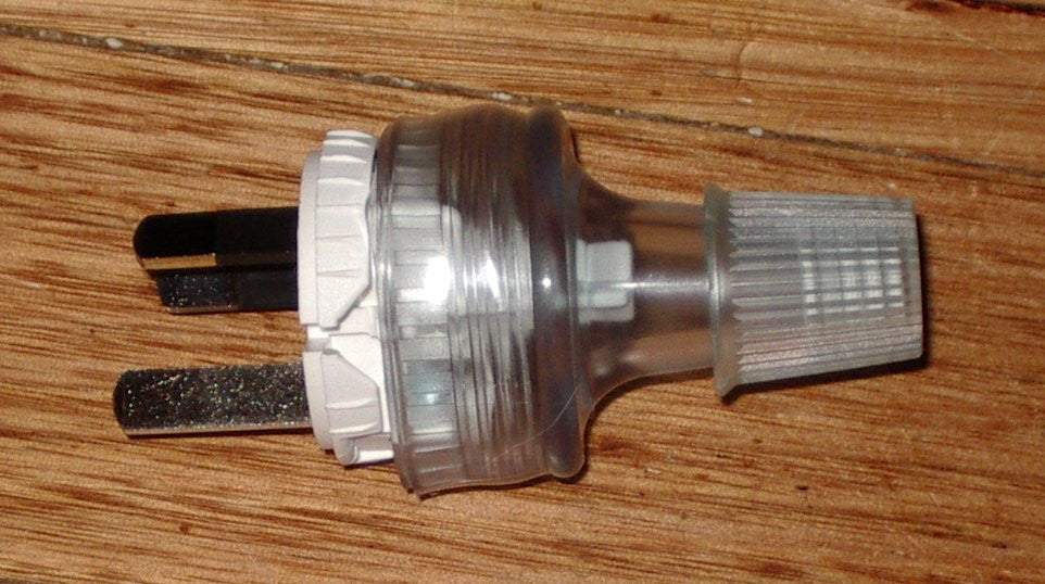 Set of 5 Clear 10 Amp 240V Australian 3 - Pin Mains Plug Tops - Part # ACP3121 - 5
