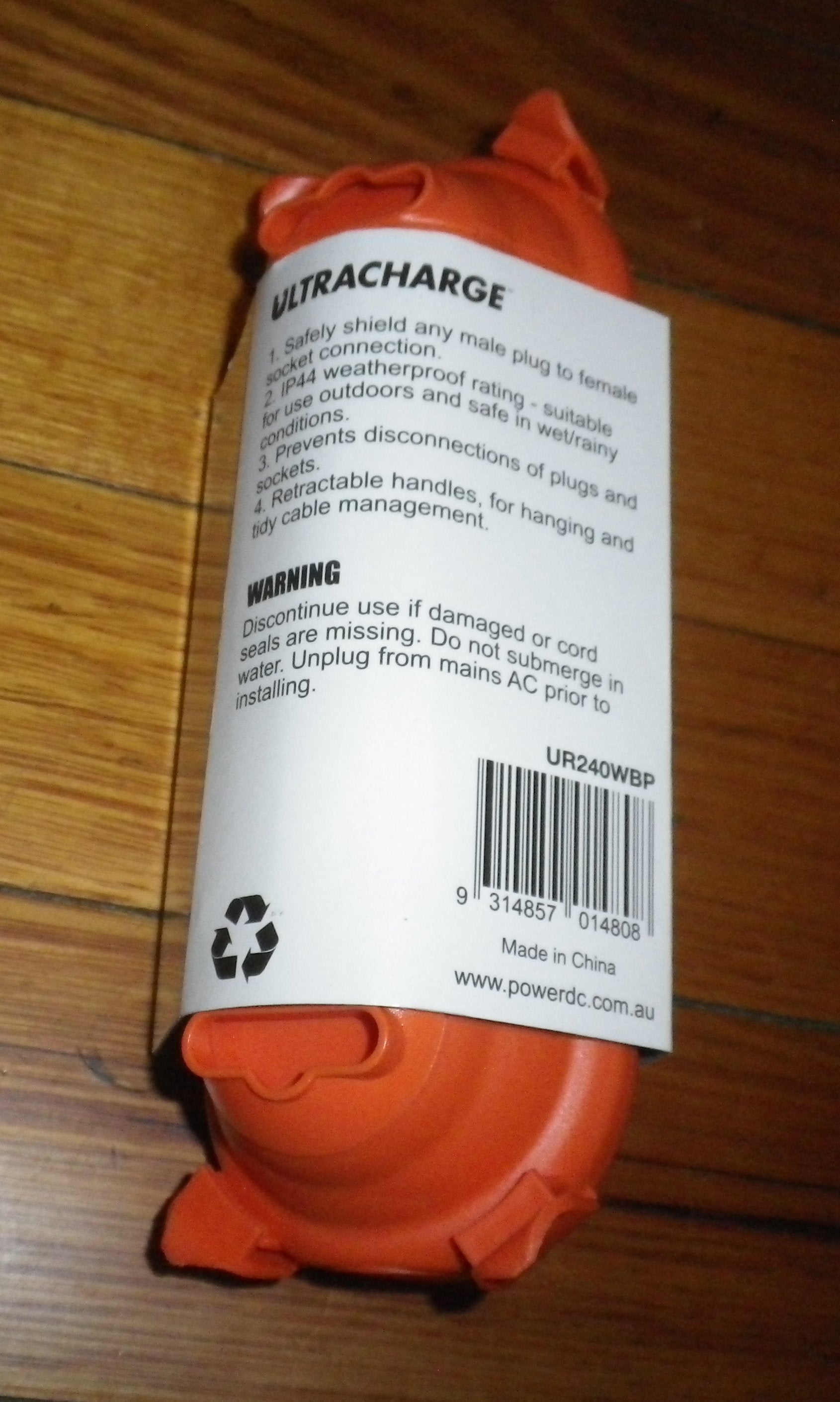 UR240WBP Ultracharge Extension Cord Strain Relief Cable Protector