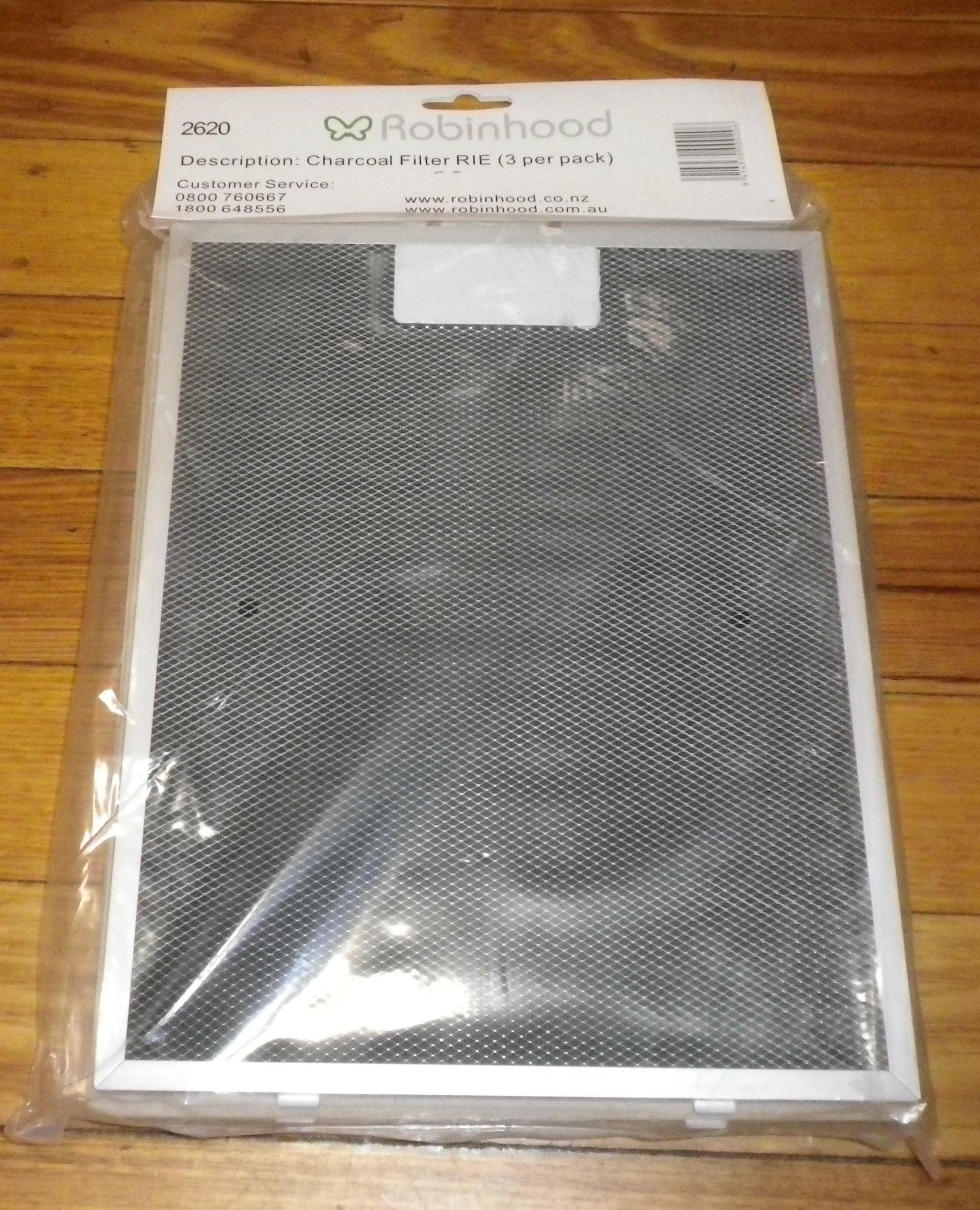 Robinhood RIE3CL9SS 900mm Wide Rangehood Carbon Filter Set (Pack of 3) - Part Number 2620