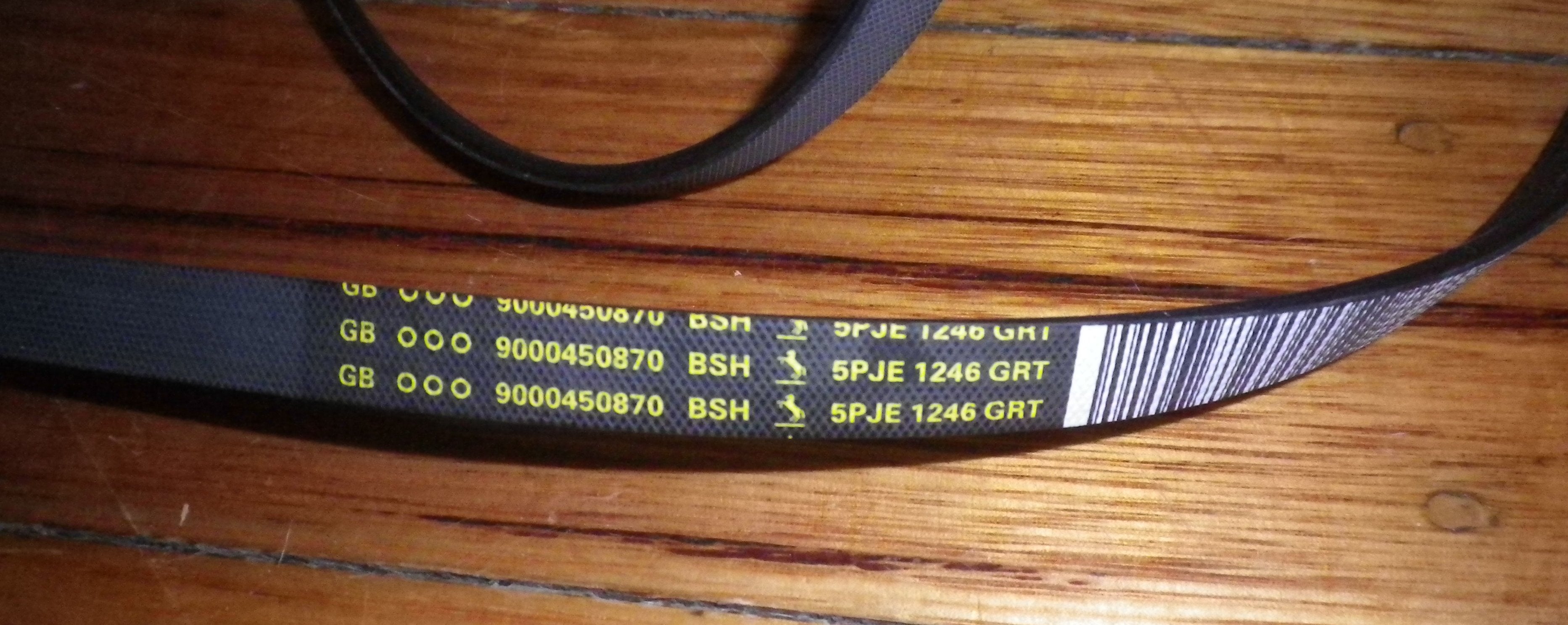 High - Quality Bosch Front Loader Washing Machine Drum Drive Belt for WAK24160AU, WAT24261AU and More - Part # 11003842