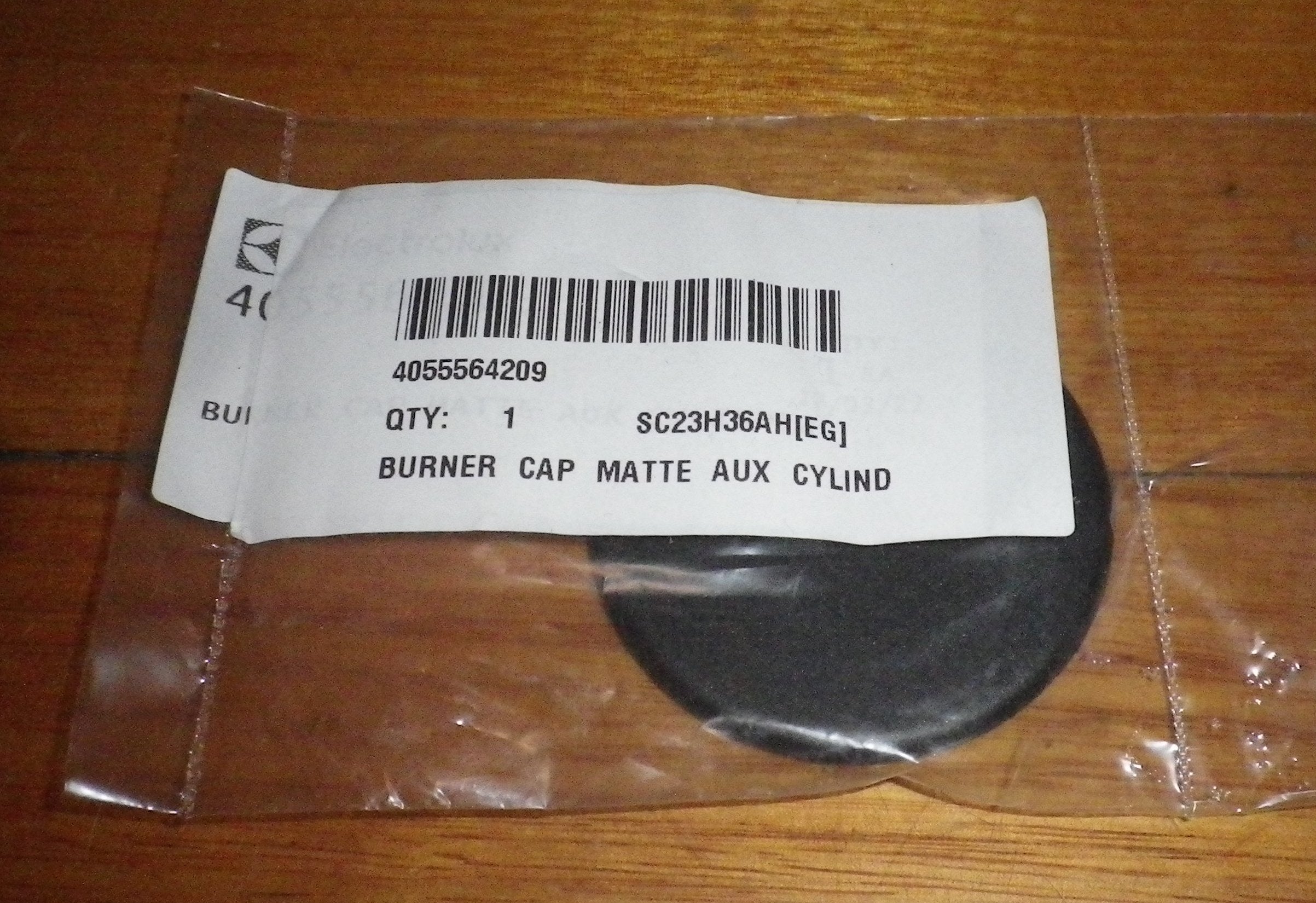 Westinghouse and Chef Small Matt Black Burner Cap for Gas Stove with 55mm Diameter - Replacement Part # 4055564209
