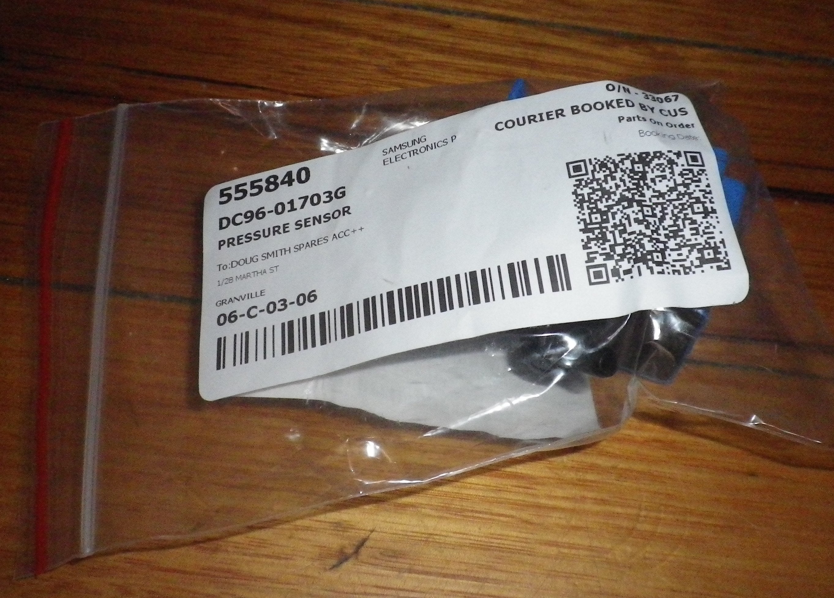 High - Quality Samsung Front Loader Washer Analog Pressure Switch - Genuine Part Number DC96 - 01703G