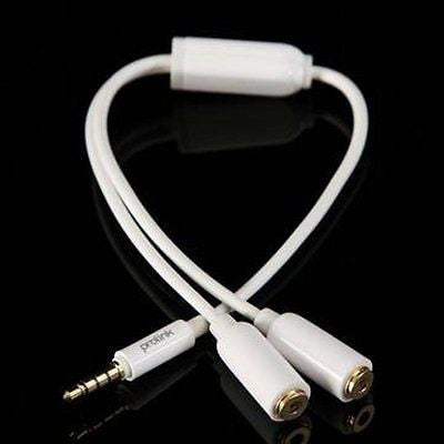 Prolink Premium 3.5mm Stereo Audio Lead - 2m to Dual Sockets, Part # MP155