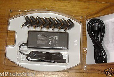 Universal 9 - 24V 5A Switch - mode Laptop AC Adapter (Part # PAB90 - BC10)