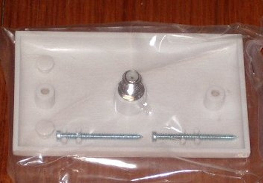 High - Quality Coaxial Wallplate with F - Connector Input and PAL Output - Part Number TVS65