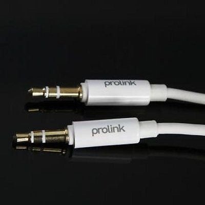 Prolink Premium Quality 3.5mm Stereo Audio Cable - Plug to Plug, 2 Meter Length - Part # MP146
