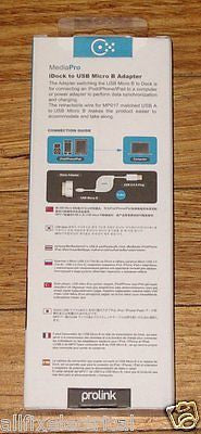 Prolink Premium 0.8m iDock to Micro - B & USB - A Data Adaptor - MP017