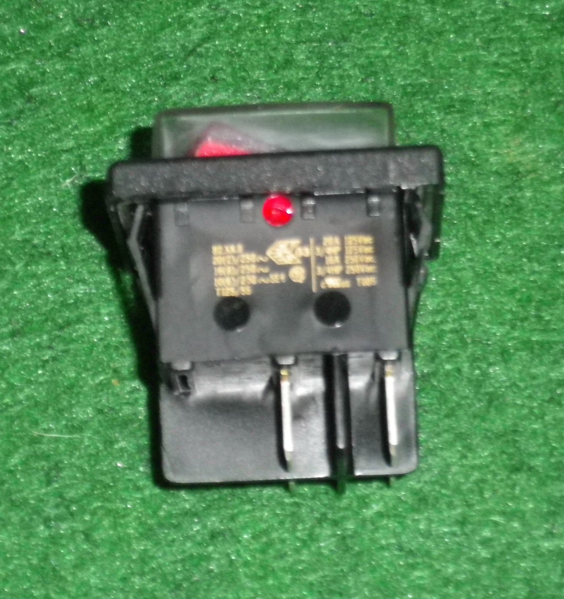 Cleanstar AS5 Illuminated Double Pole Single Throw (DPST) Mains Rocker Switch with Splash Cover - Part Number GH2506232 for Appliance Use