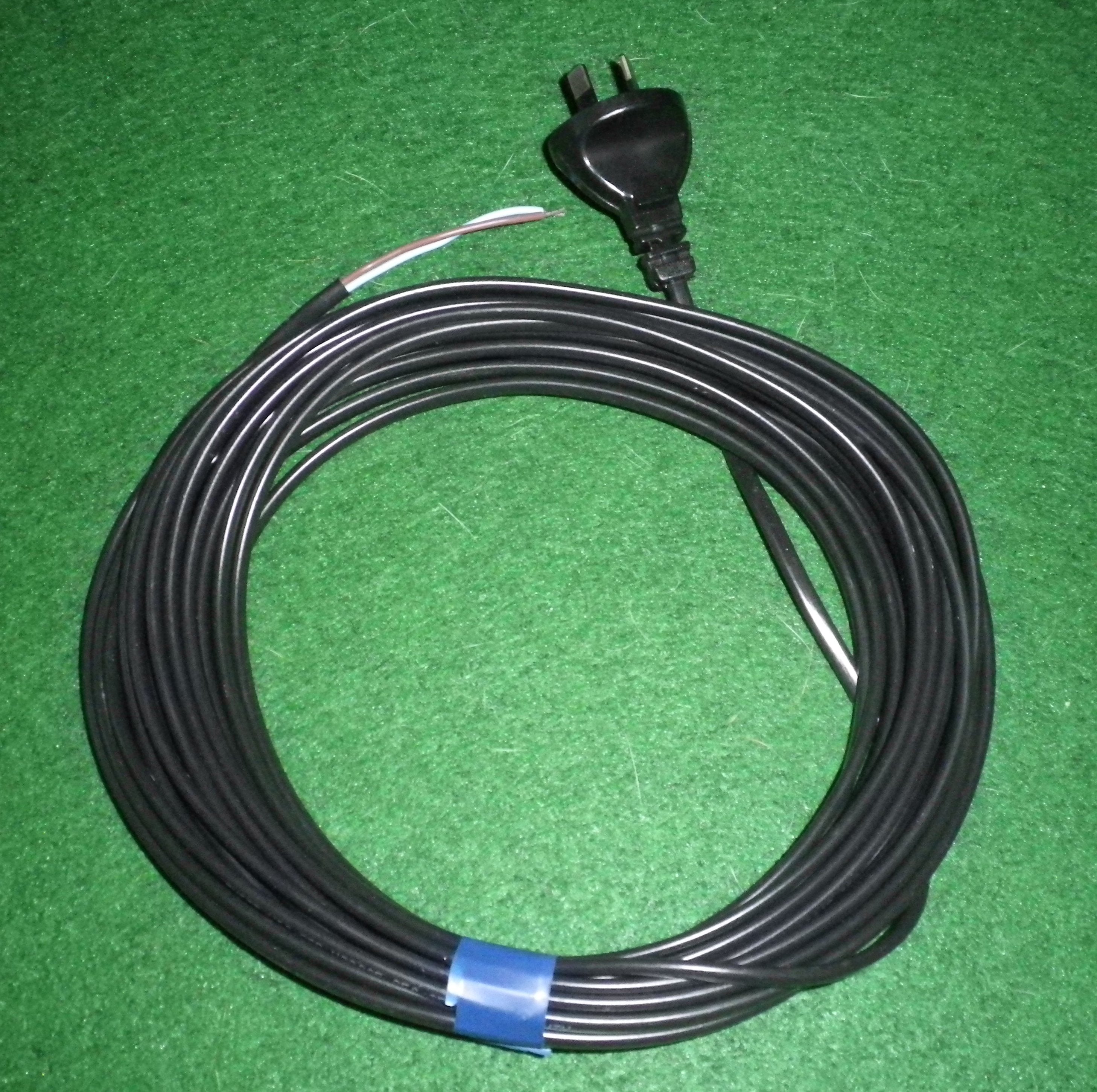 9m Universal 2-Wire Flat Mains Power Cord & Plug for Vacuum Cleaners - Part # CR9-2FLAT