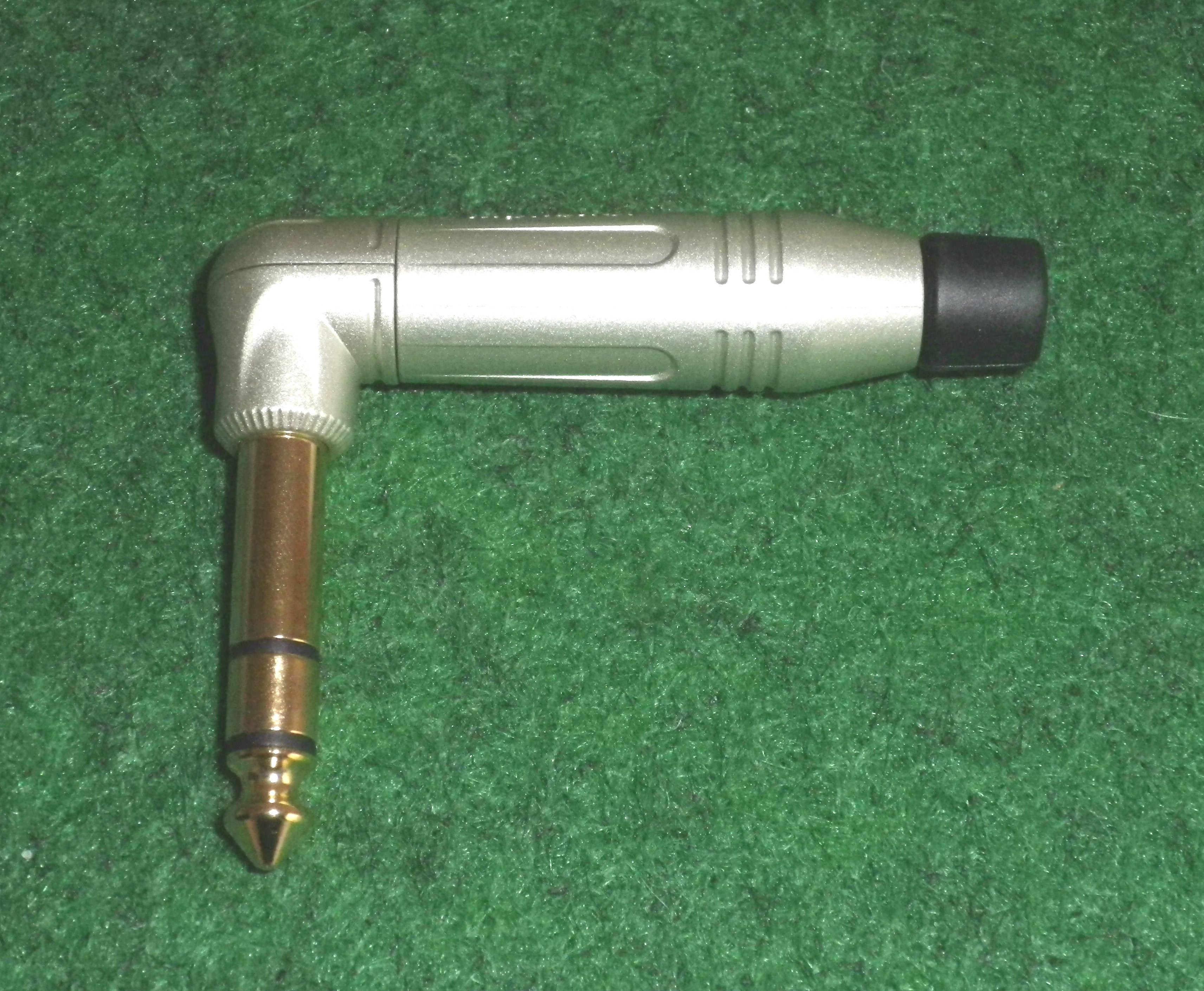 Amphenol 6.3mm Gold Plated Right - angled Stereo Phone Plug, Part # PD1460, ACPS - RN - AU