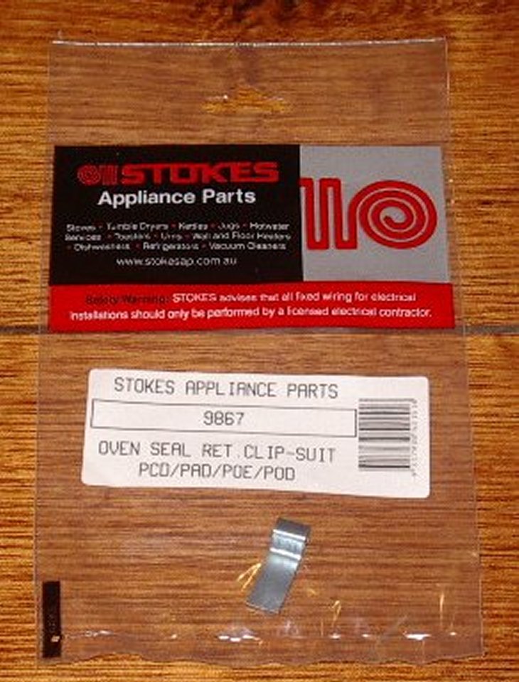 Westinghouse Oven Door Seal Retaining Clips - Part #445311, 9867