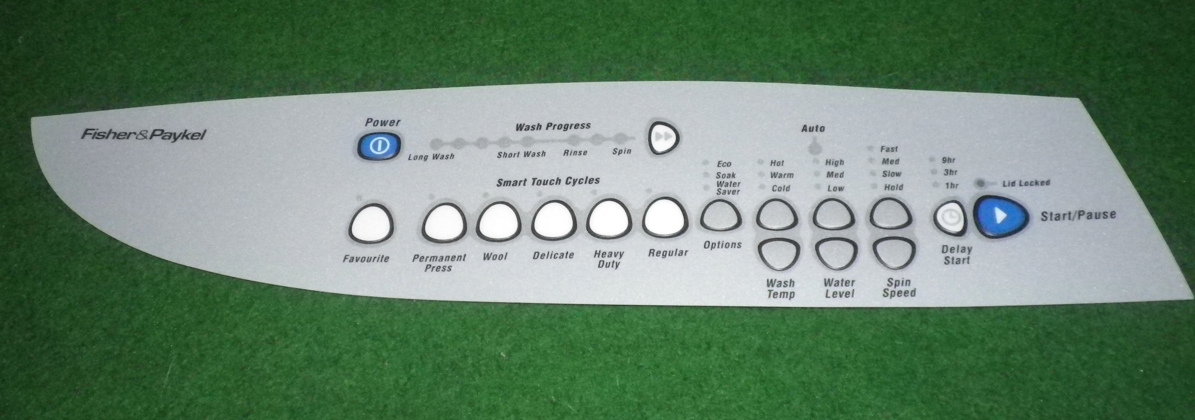 Fisher & Paykel GW511 - GW712 Front Panel Adhesive Decal # FP421171