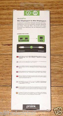 Prolink Premium Mini DisplayPort to DisplayPort Audio - Video Cable, 2.0 Meters in Length - Part Number MP394