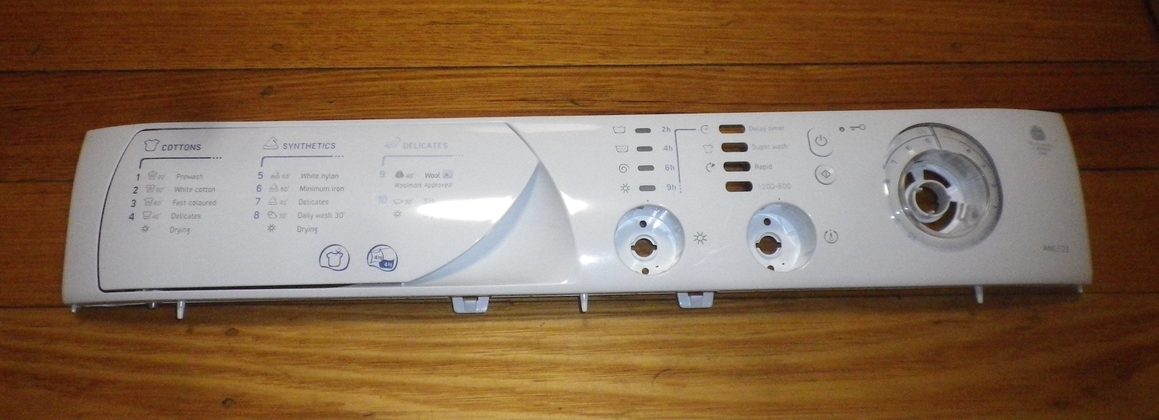 Ariston AML125(AUS) Washer Dryer Genuine Control Panel Escutcheon - Part C00116759