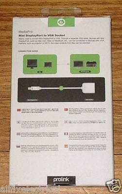 Prolink High-Quality Mini DisplayPort to VGA AV Adaptor, 0.15m - MP351