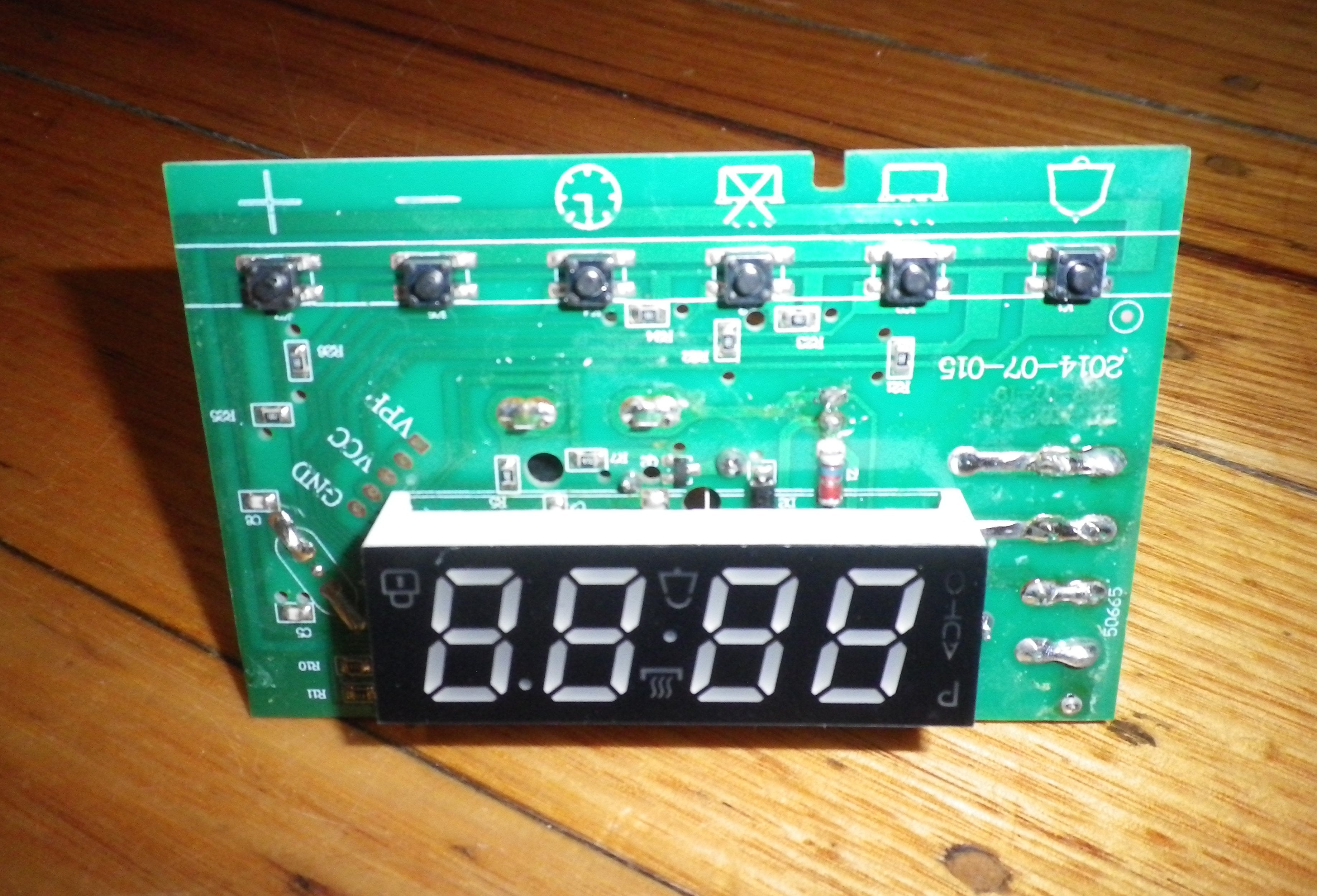 Universal Six-Button Electronic Oven Clock Timer Programmer Module - Part Number SE57