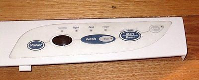 Fisher & Paykel DW920 Nautilus White Front Control Panel Escutcheon FP521812