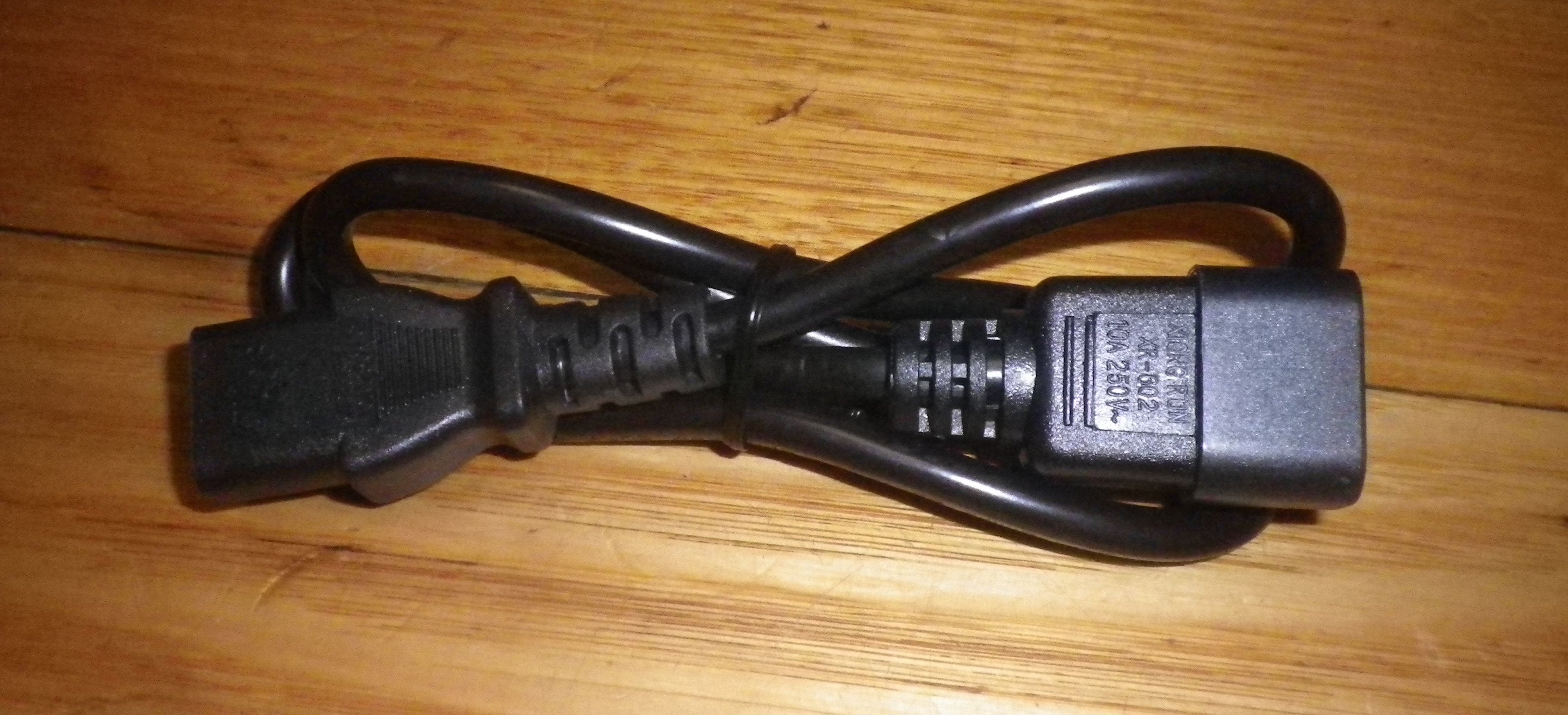 High - Quality Computer Power Extension Cable: IEC Female Connector to IEC Male Connector, 0.75 - Meter Length - Part # ACL120 - 075