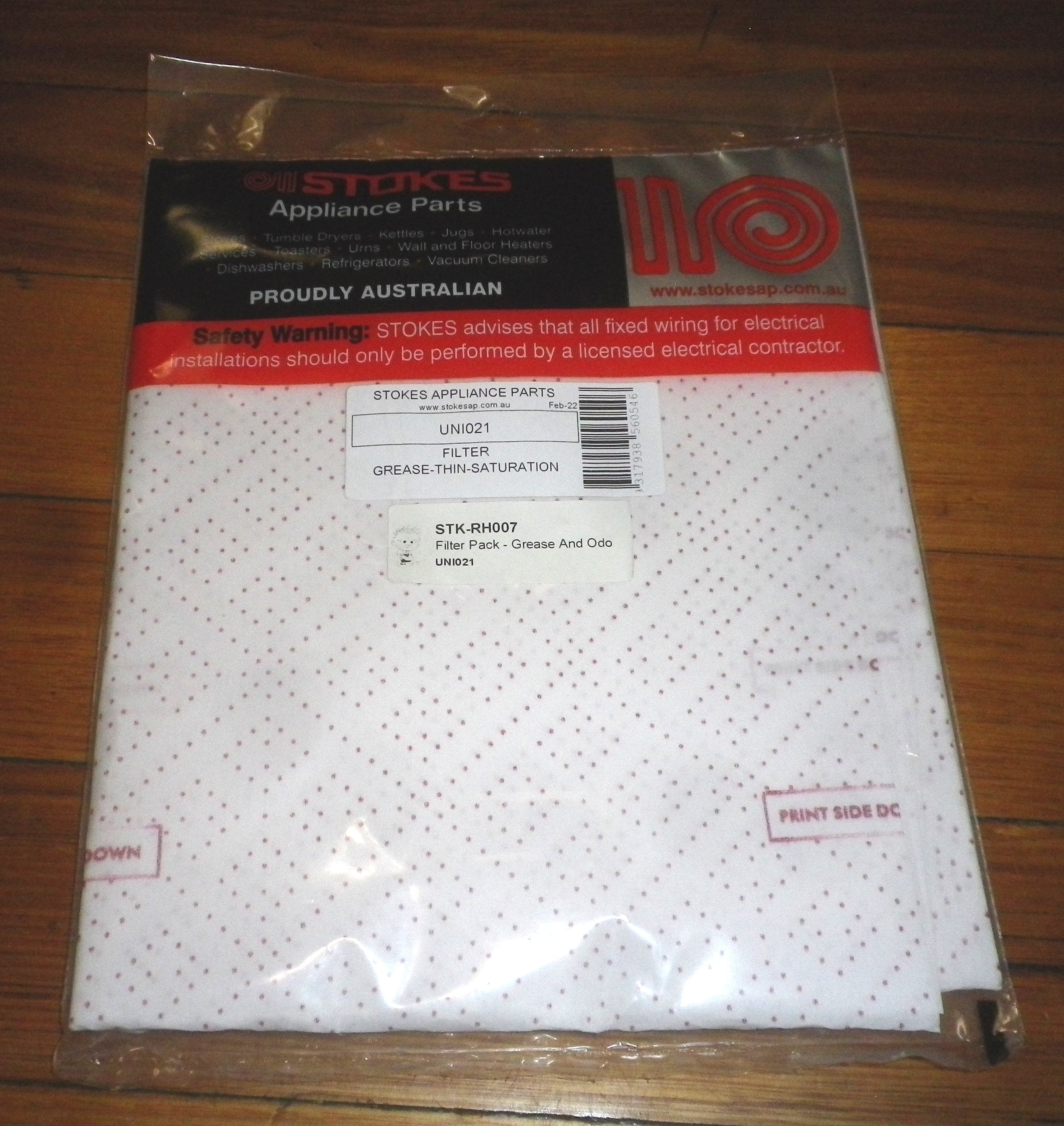47cm x 57cm Universal Ultrathin Rangehood Grease Filter Material - Part # UNI021, RH007