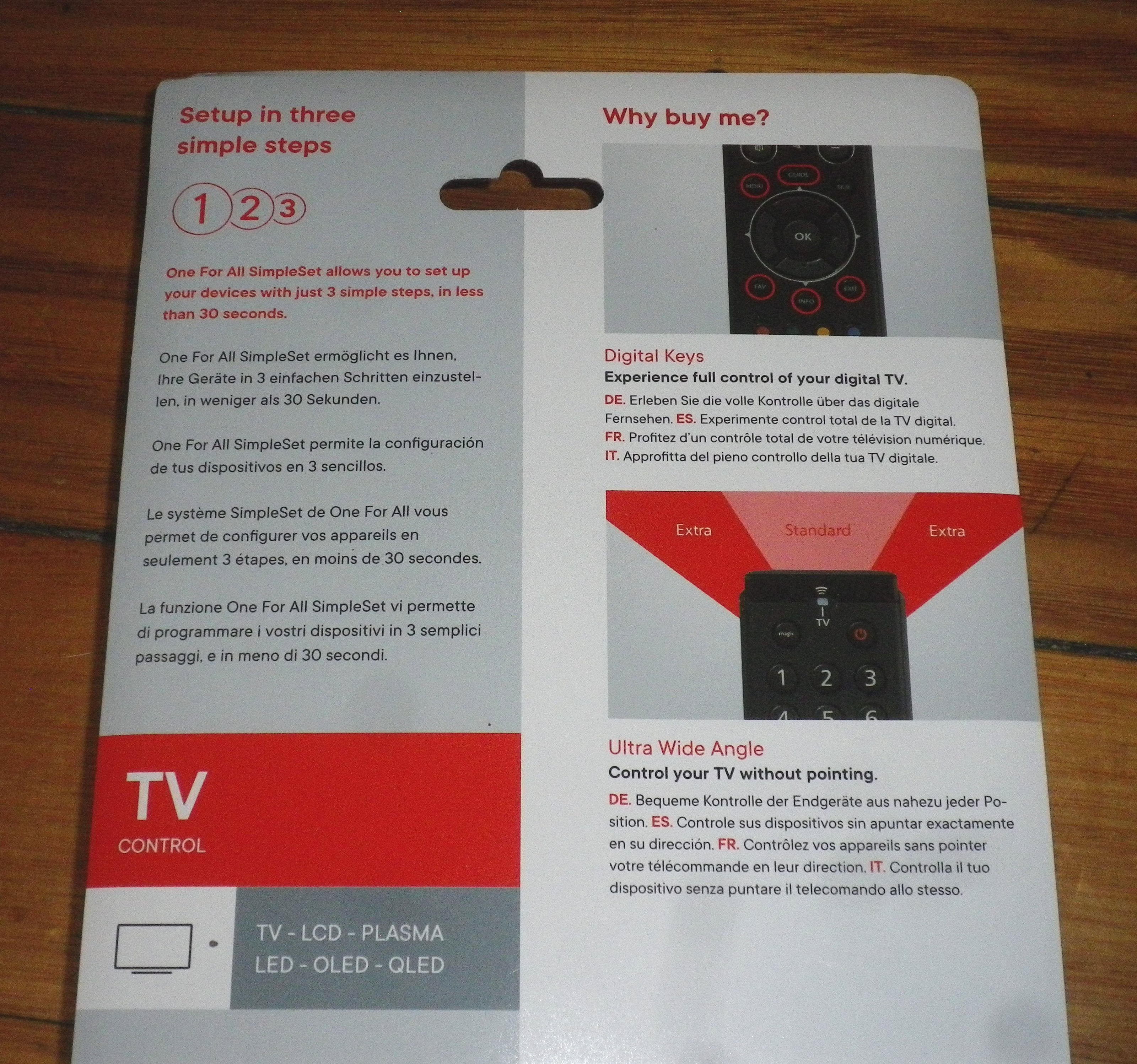 All-Purpose Digital Television Remote Control - Model URC7110
