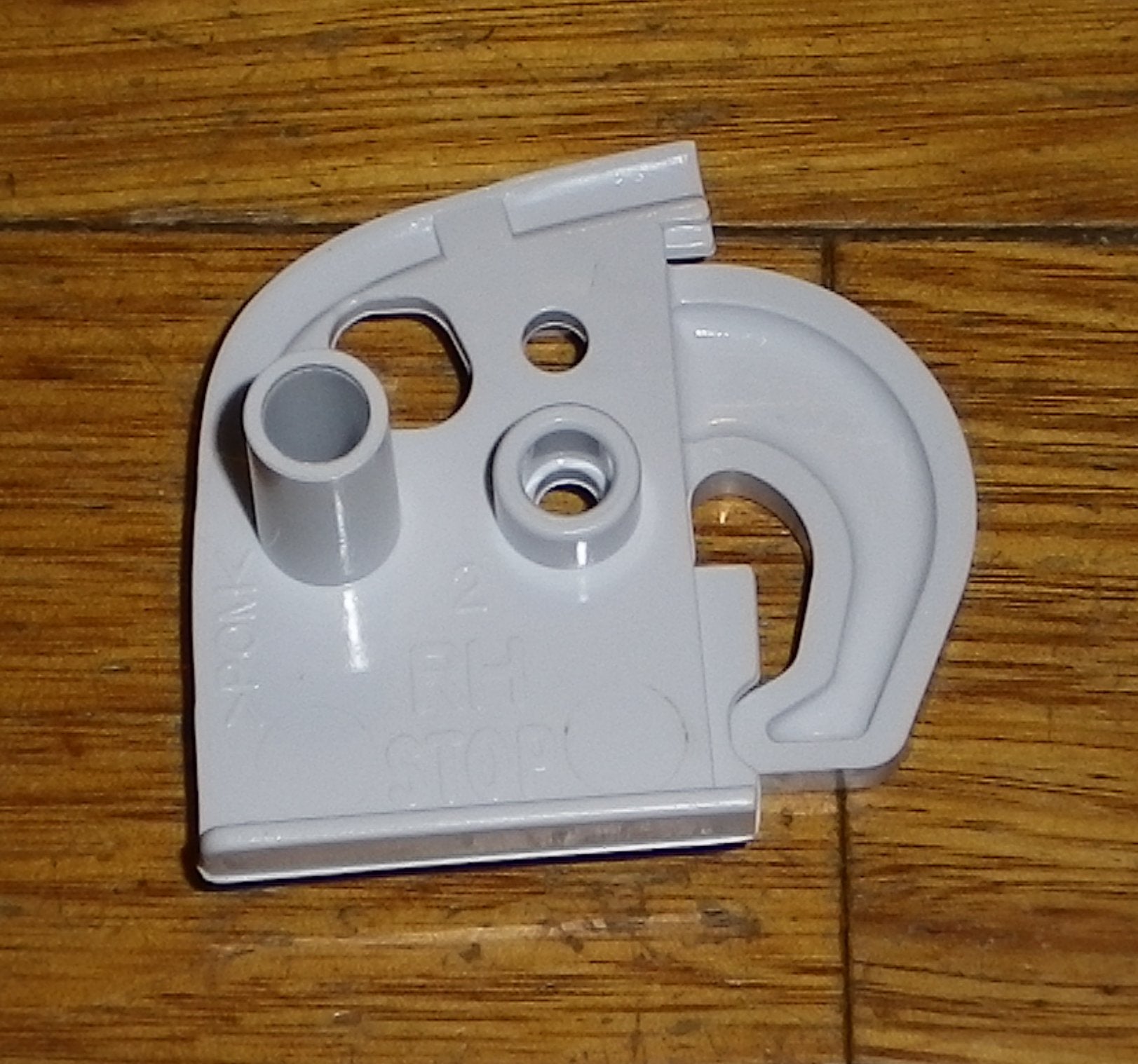 Fisher & Paykel White Refrigerator Right-Hand Door Closing Hook Stop Replacement Part # FP842237
