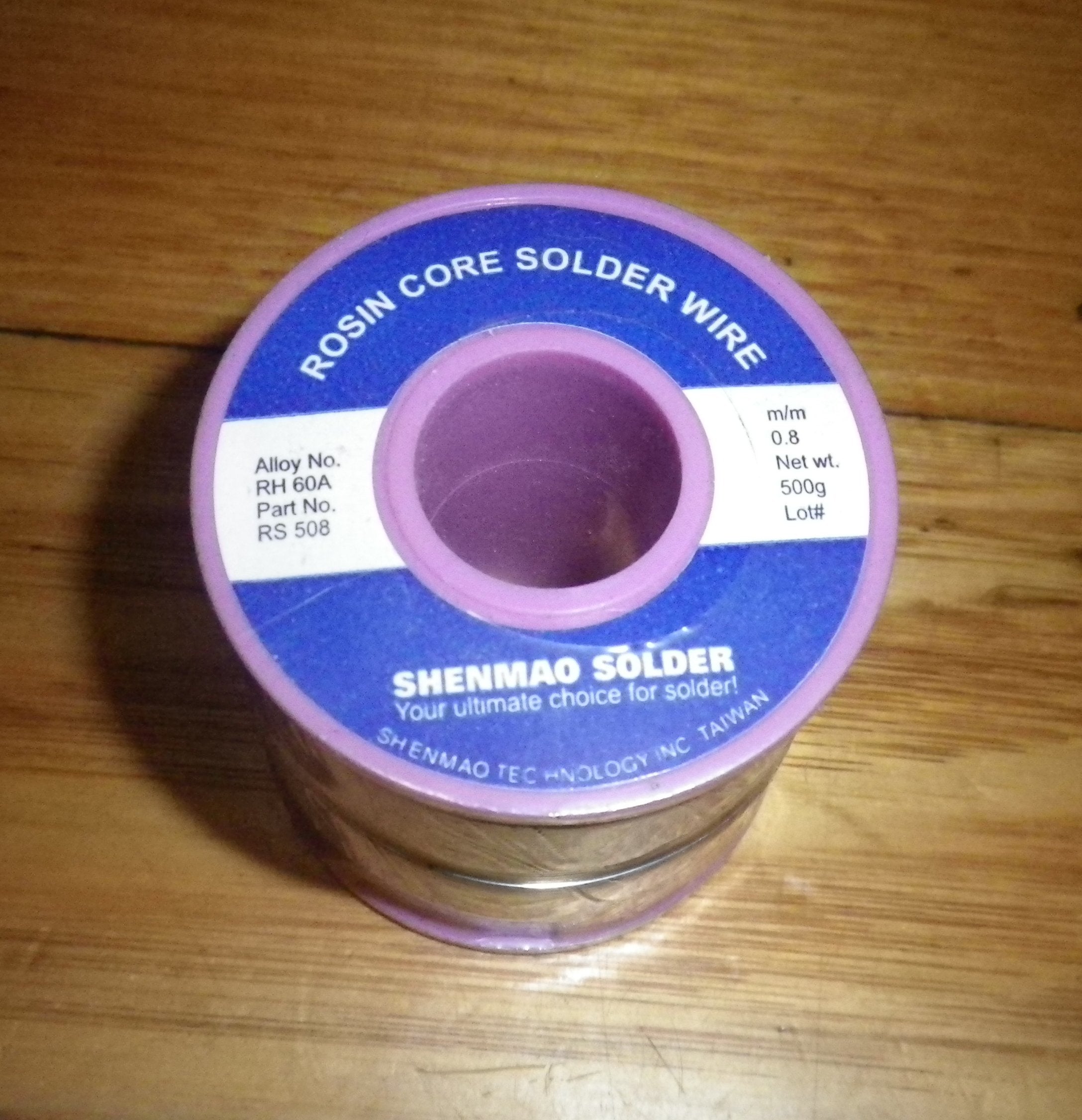 500g 0.8mm Diameter 60/40 Rosin Cored Solder - Part # RS508