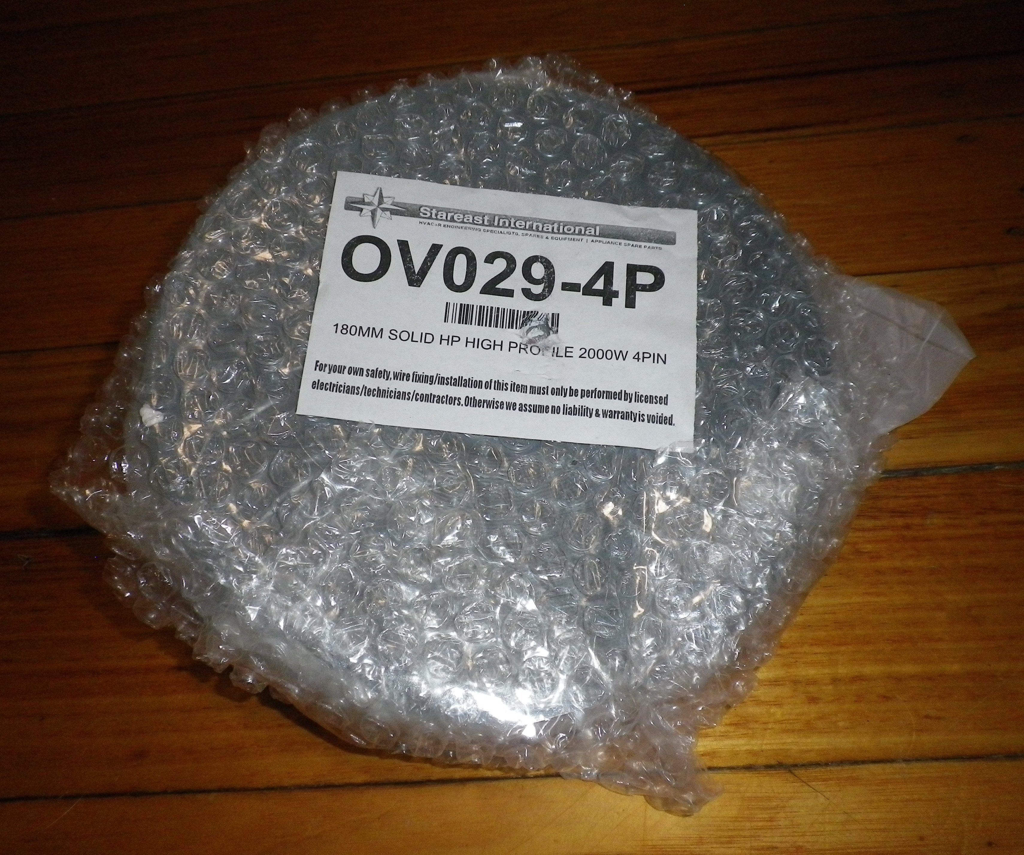 Westinghouse Chef 180mm High-Profile 2000W Solid Wire-in Hotplate - Part # OV029-4P