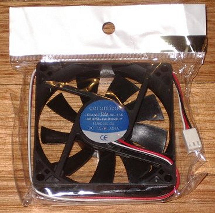 12V Ceramic 80mm x 15mm Cooling Fan for Computer Cases & Power Supplies, Part # FAN8015C12H