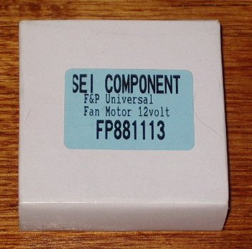 Fisher & Paykel Compact Refrigerator Cooling Fan Motor - Replacement Part # FP881113