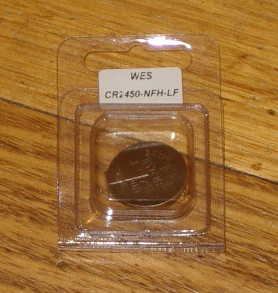 3-Volt Lithium CR2450-NFH Battery Featuring Horizontal Solder Tags for Memory Applications