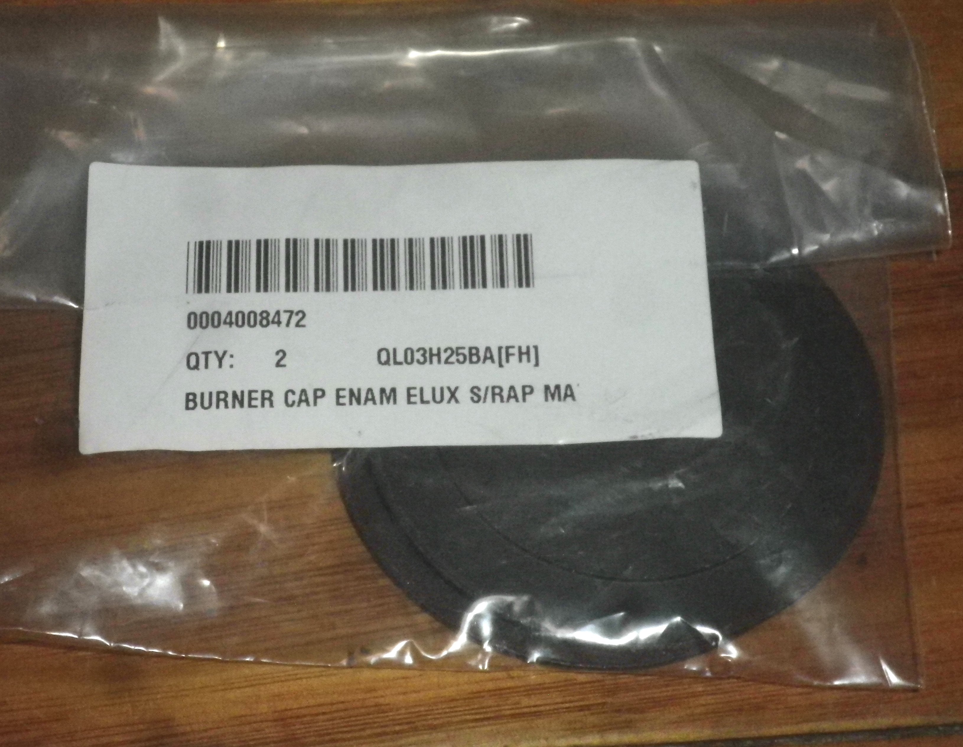 Westinghouse Chef Medium Matt Black Burner Cap for Gas Stoves - Replacement Part No. 0004008472