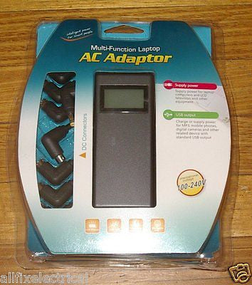 Universal 9 - 24V 5A Switch - mode Laptop AC Adapter (Part # PAB90 - BC10)