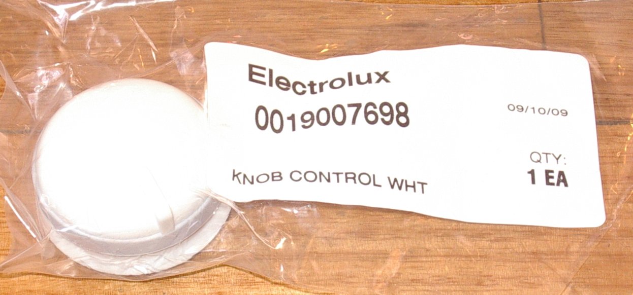 Westinghouse White Gas Stove Burner Control Knob - Genuine Part #0019007698